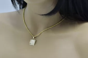Χρυσό μετάλλιο 14k 585 Bozia με αλυσίδα pm001y&cc036y