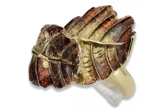 Σοβιετικό 14k 585 χρυσό Ρωσικό ροζ χρυσό δαχτυλίδι vrn001