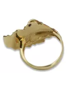 Ruso soviético rosa rosa 14k 585 oro Vintage anillo vrn001