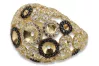 Yellow 14k 585 gold Fantazy zircon lady ring crc003y