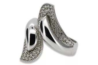 Дамски пръстен с фантастичен циркон от бяло 14k 585 злато crc004w