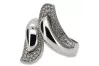 White 14k 585 gold fantazy zircon lady ring crc004w