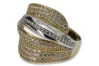 Yellow 14k 585 gold Fantazy zircon lady ring crc005yw