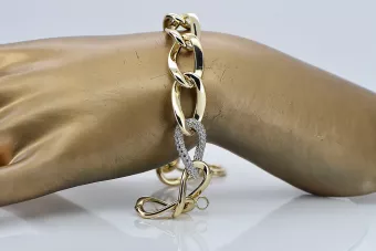 Yellow & white Italian gold fancy bracelet cfb007yw