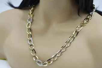 Italian 14k Gold chain + bracelet set cfc007yw70cm