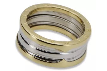 Yellow 14k 585 gold Bulgari zircon lady ring crn004yw