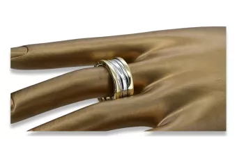 Sovětský 14k 585 Zlatý ruský prsten s růžovým zlatem VRN001