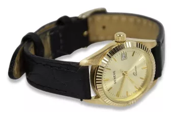 Gold men's watch Geneve ★ zlotychlopak.pl ★ Gold purity 585 333 Low Price!
