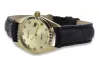 Złoty zegarek damski Rolex style 14k 585 Geneve lw020y