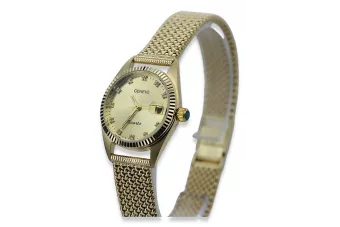 Gold men's watch Geneve ★ zlotychlopak.pl ★ Gold purity 585 333 Low Price!