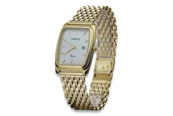 Ανδρικό χρυσό ρολόι 14k 585 Geneve mw001ydw&mbw005y