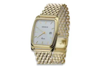 Ανδρικό χρυσό ρολόι 14k 585 Geneve mw001ydw&mbw005y