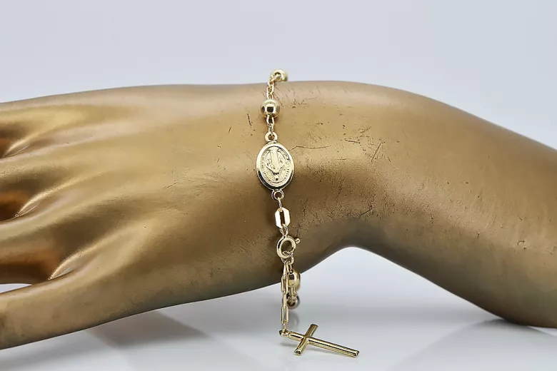 18K Yellow Gold Bracelet for Men and Women Gold Rosary Bracelet Perfect  Gift for Her and for Him Solid Gold Made in Italy - Etsy