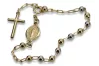 Pulsera italiana amarilla blanca oro 14k 585 rosario "Dolce Gab" rbc003yw