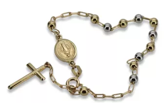 Pulsera★ rosario de oro rosa amarillo russiangold.com ★ Oro 585 333 Precio bajo