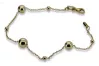Italian yellow 14k 585 gold ball bracelet cfb014y