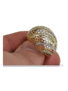 Ruso soviético rosa rosa 14k 585 oro Vintage anillo vrn001