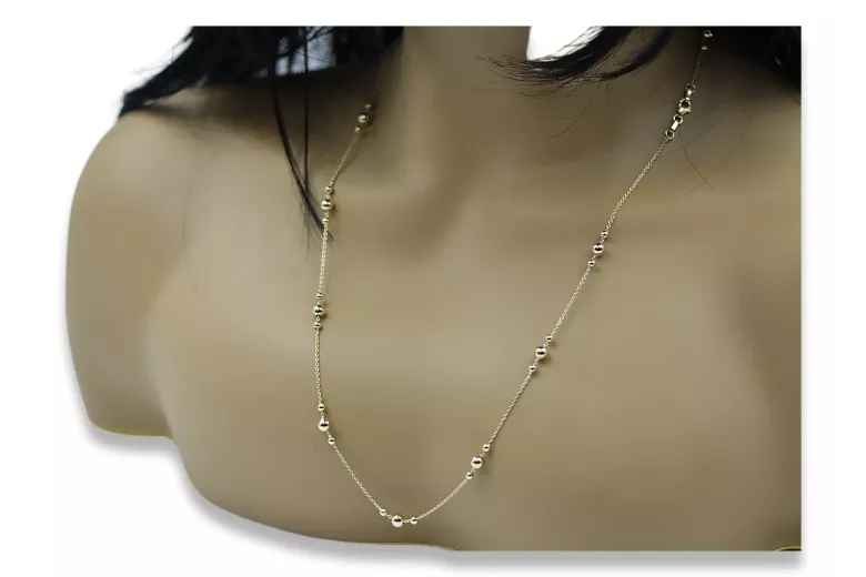 سلسلة ذهبية 14k 585 45cm-65cm مع سوار الكرة cfc015y&cfb015y