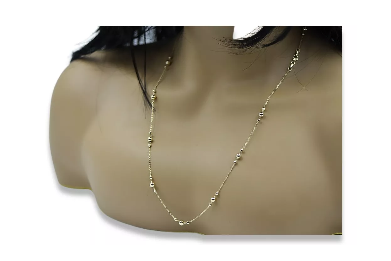 سلسلة ذهبية 14k 585 45cm-65cm مع سوار الكرة cfc015y&cfb015y