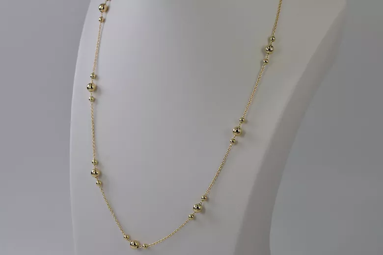 سلسلة ذهبية 14k 585 45cm-65cm مع سوار الكرة cfc015y&cfb015y