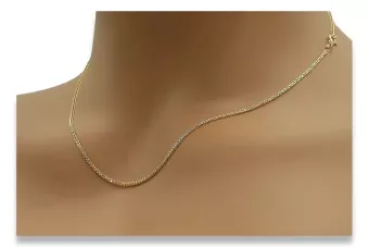 Червена роза 14k златна верига 585 Fox Pail CC035R