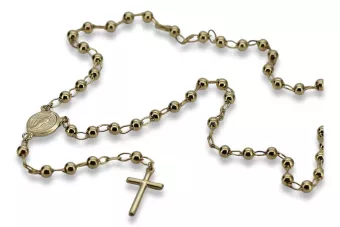 Cadena de rosario Lady Man de oro amarillo de 14k 585 rcc015y