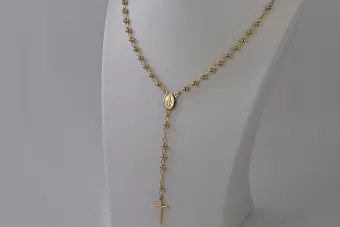 Rosenkranzkette aus Gelb-Roségold ★ russiangold.com ★ Gold 585 333 Niedriger Preis