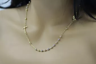 Yellow rose gold rosary chain ★ russiangold.com ★ Gold 585 333 Low price