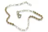 Italian yellow 14k gold New Rope diamond cut bracelet cfb016y