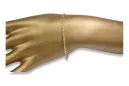 Or jaune italien 14 carats Nouveau bracelet taille diamant corde cfb016y
