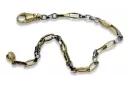 Jaune bicolore or 14k 585 Anchor man bracelet cb085yw