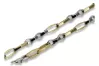 Solid 14k gold 585 bicolor Anchor solid chain cc085yw