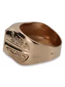 Rose russe Bijoux en or soviétique bague homme