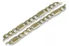 Italian yellow 14k gold hollow Figaro greek chain cc083y