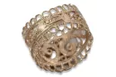 Russischer sowjetischer rosafarbener 14k 585 Gold Vintage Ring vrn003