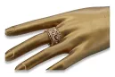Russischer sowjetischer rosafarbener 14k 585 Gold Vintage Ring vrn003