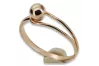 Vintage rose pink 14k 585 gold Vintage ring vrn037