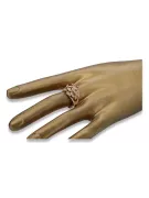 Radziecki 14k 585 złoty Rosyjski pierścionek z różowego złota vrn045
