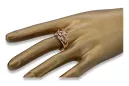 Российская Советская Роза розовая 14к 585 золото Винтажное кольцо vrn045