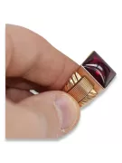 Vintage rose pink 14k 585 gold Men's ruby signet ring vsc012