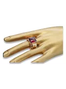 Vintage rose pink 14k 585 gold Men's ruby signet ring vsc012