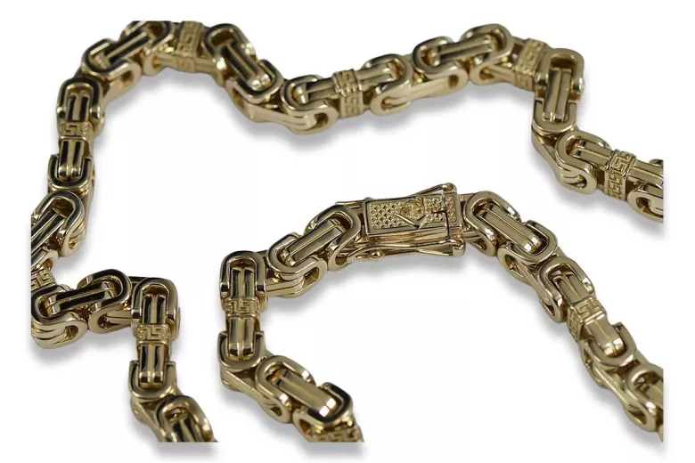 Gelb 14k 585 gold Bizantina Massive Armband cb097y