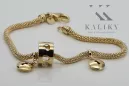 Italienisches gelbes 14-Karat-Gold-Charm-Armband cfb018y