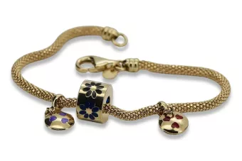 Zlatý náramok 14k 585 Taliansky s Charmsy CFB019M