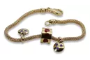 Italienisch gelb 14k 585 gold charms Emaille Armband cfb020y