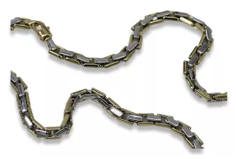 Amarillo italiano oro de 14k Nueva cadena de anclaje cc079yw