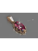 Russische sowjetische Rose 14k 585 Gold Alexandrit Rubin Smaragd Saphir Zirkon ... Anhänger vpc009