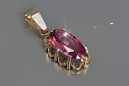 Russische sowjetische Rose 14k 585 Gold Alexandrit Rubin Smaragd Saphir Zirkon ... Anhänger vpc009