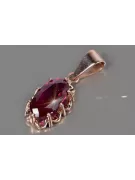 Russische sowjetische Rose 14k 585 Gold Alexandrit Rubin Smaragd Saphir Zirkon ... Anhänger vpc009