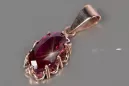 Russische sowjetische Rose 14k 585 Gold Alexandrit Rubin Smaragd Saphir Zirkon ... Anhänger vpc009